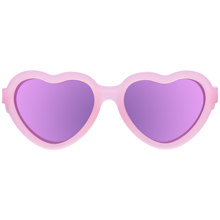 Babiators - Frosted Pink Heart | Purple Polarized Mirrored Lenses