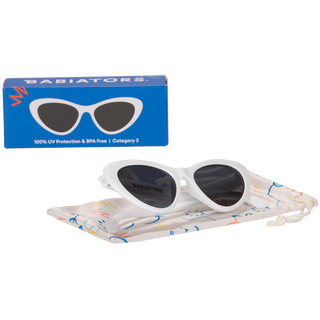 Babiators - Wicked White Kids Cat-Eye Kids Sunglasses ( UV Protection)