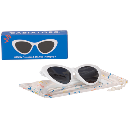 Babiators - Wicked White Kids Cat-Eye Kids Sunglasses ( UV Protection)