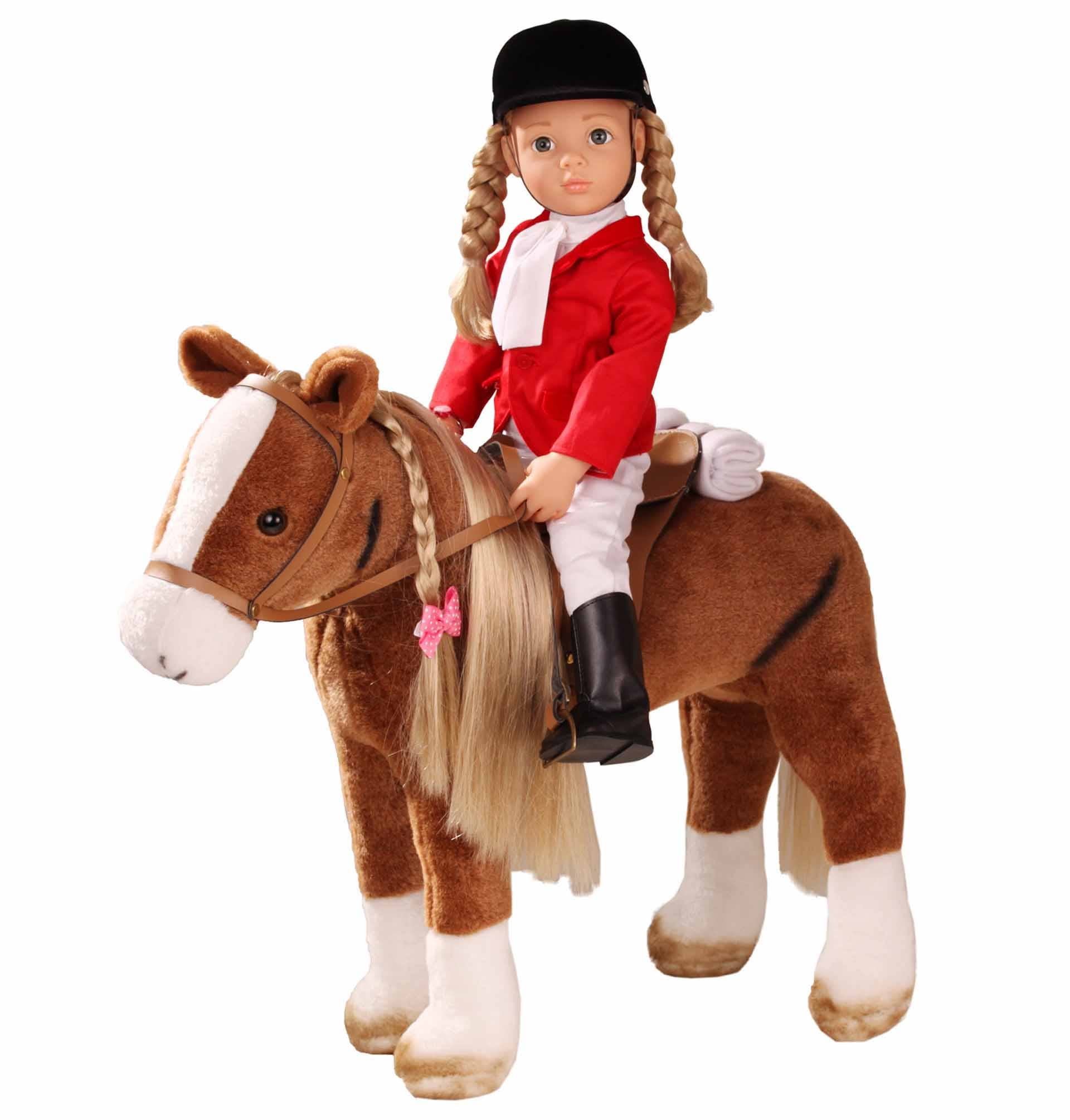 Gotz - Big Plush Combing Horse with Saddle and Bridle dolls