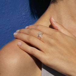 Image of Diamond & Sterling Silver Initial Ring-All Letters
