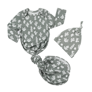 Stay Sharp Bamboo Newborn Gown and Hat Baby Gift Set