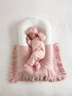 Image of Classic Bow Beanie - Powder Pink
