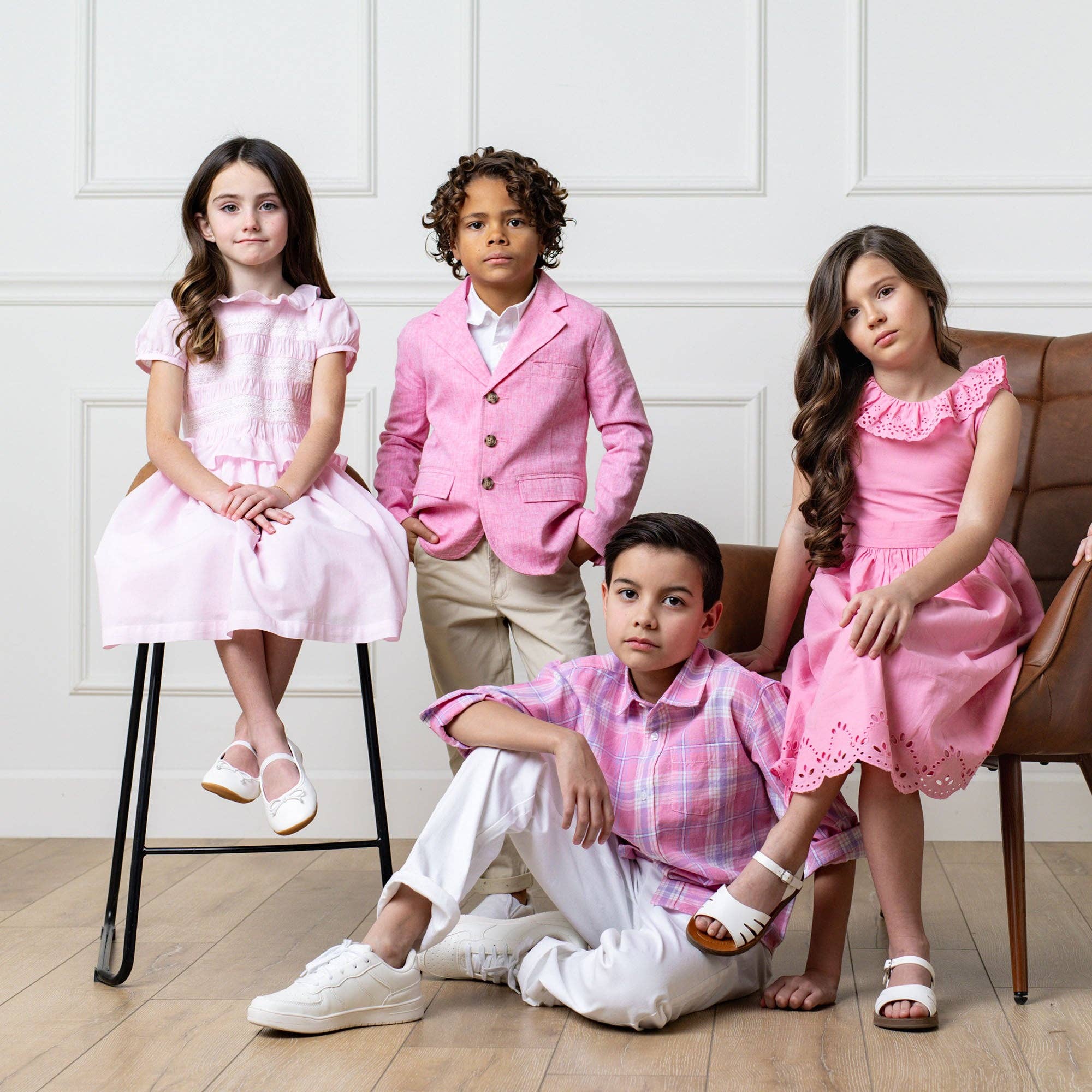 Hope and Henry - Organic Puff Sleeve Smocked Party Dress