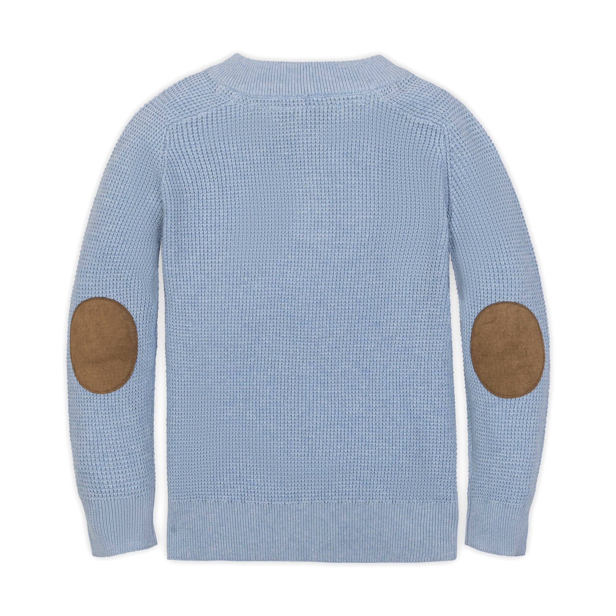 Image of Organic Sweater Henley with Elbow Patches