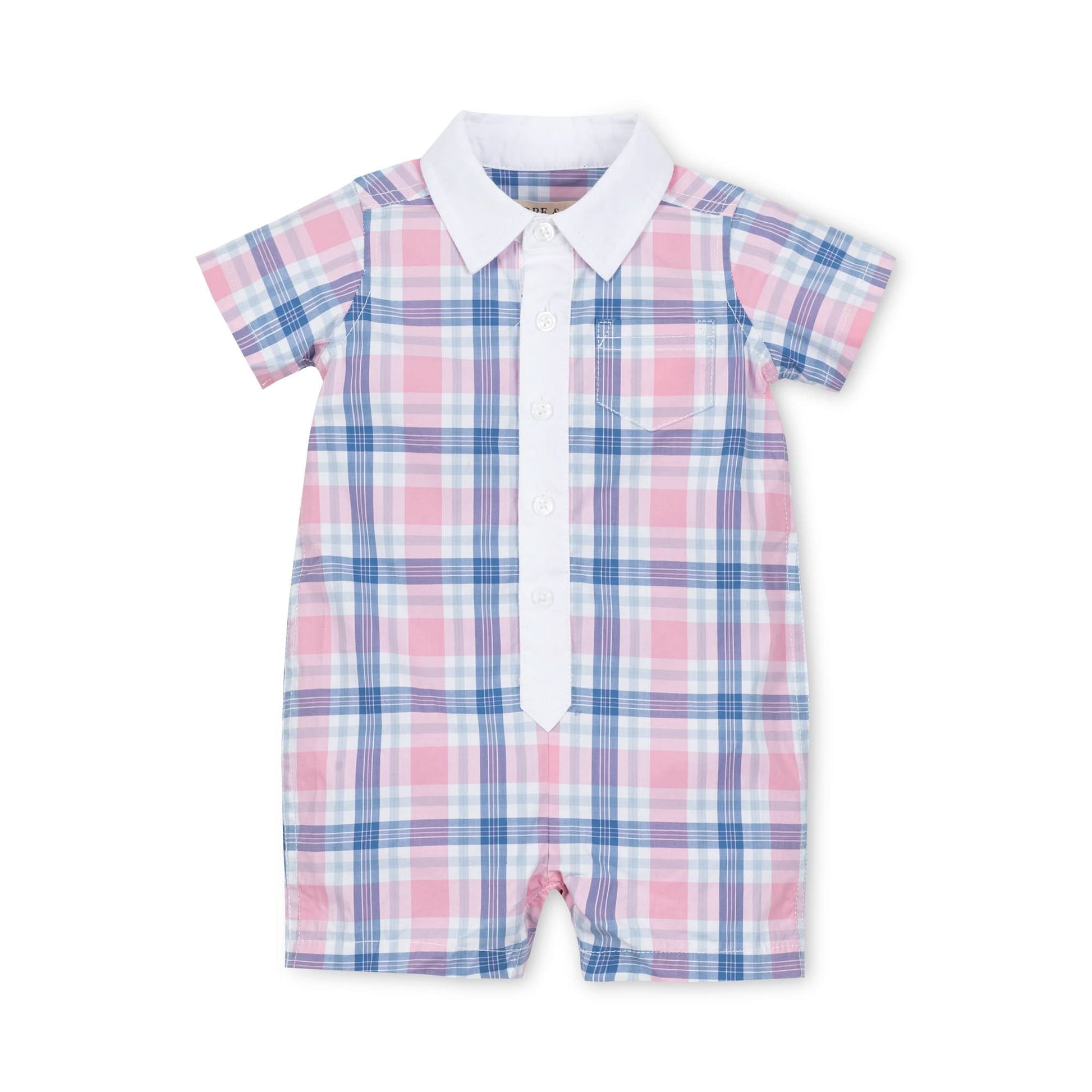 Hope and Henry - Stretch Organic Poplin Button Front Romper