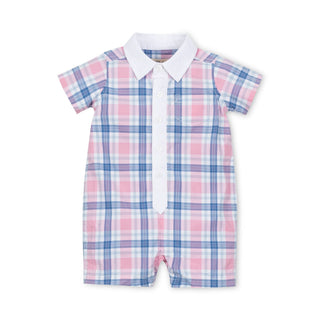 Hope and Henry - Stretch Organic Poplin Button Front Romper
