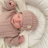 Luna + Luca - Chunky Knit Beanie - Dusty Petal: Dusty Petal / 0-3m