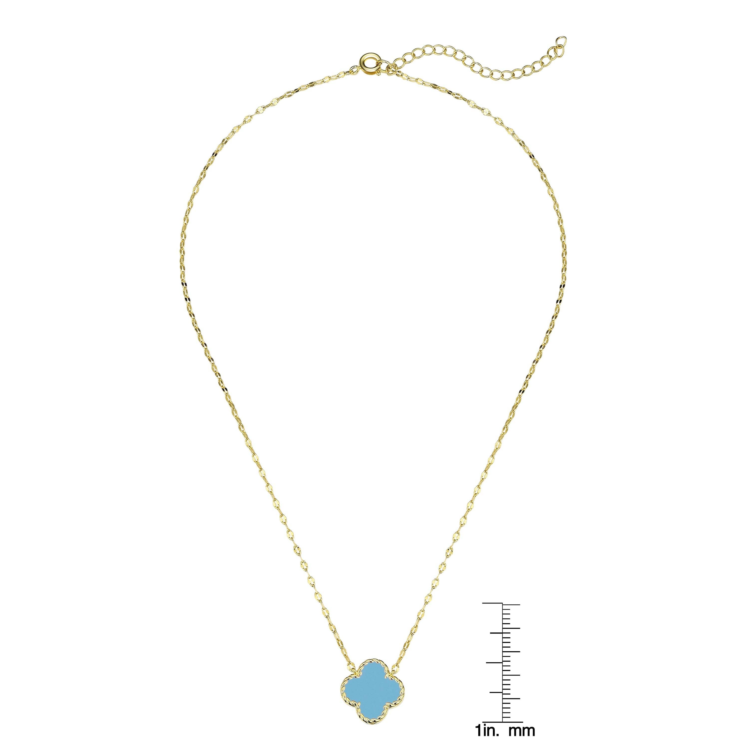 Four Leaf Clover Necklace - Turquoise