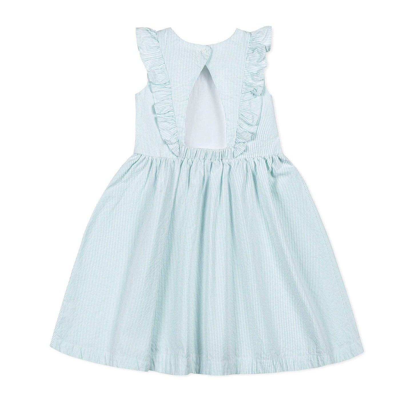 Hope and Henry - Organic Flutter Sleeve Open Back Dress