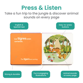 Binibi - La Selva Bilingual Sound Book: Jungle Animal Sounds