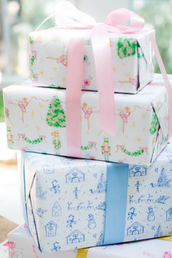 Image of Pearly Gates Designs - Winter Wonderland Toile Wrapping Paper
