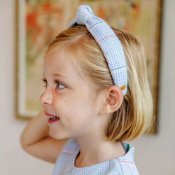 Image of TBBC X LELE S Piccadilly Plaid Kids Knotted Headband