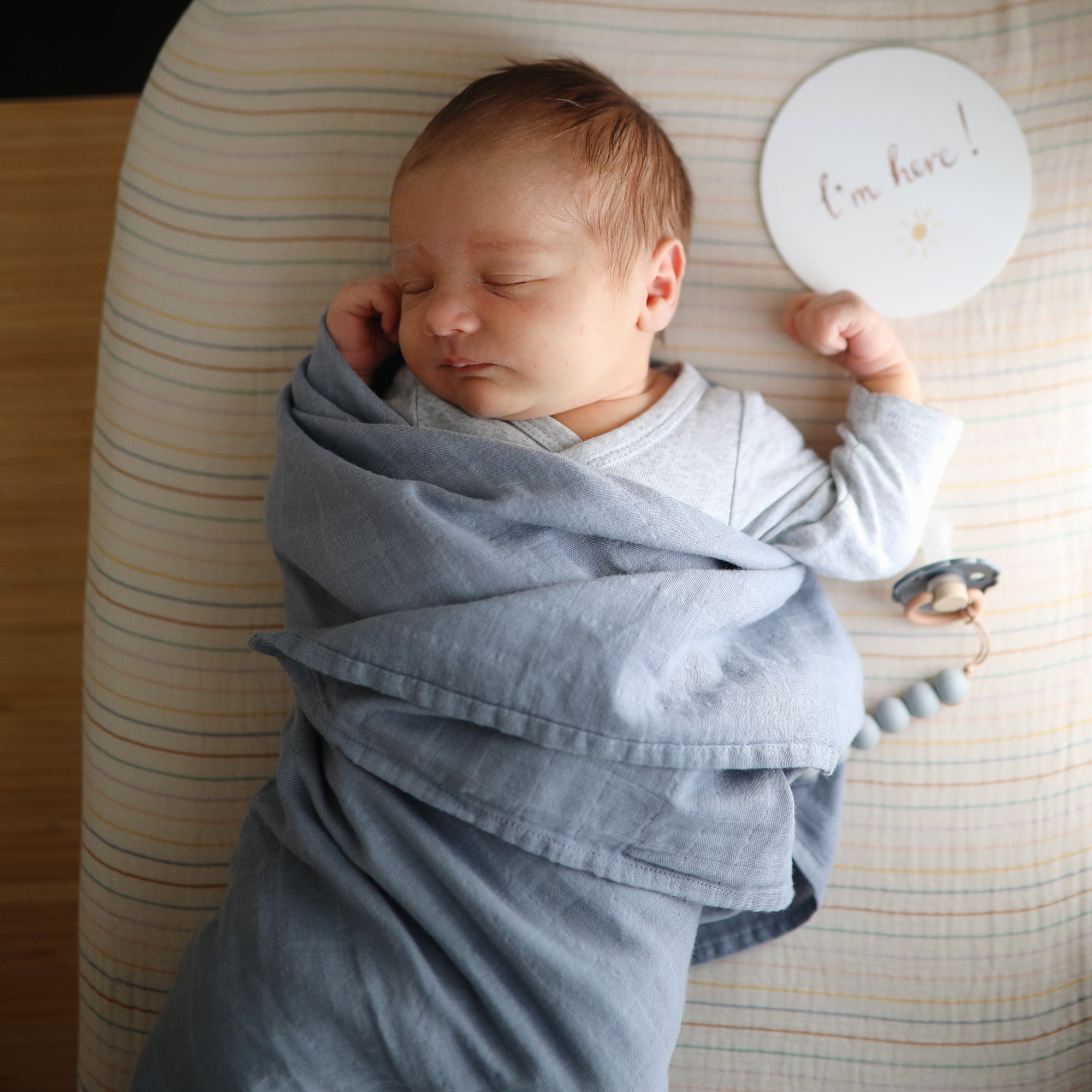 Image of Organic Cotton Muslin Swaddle Blanket