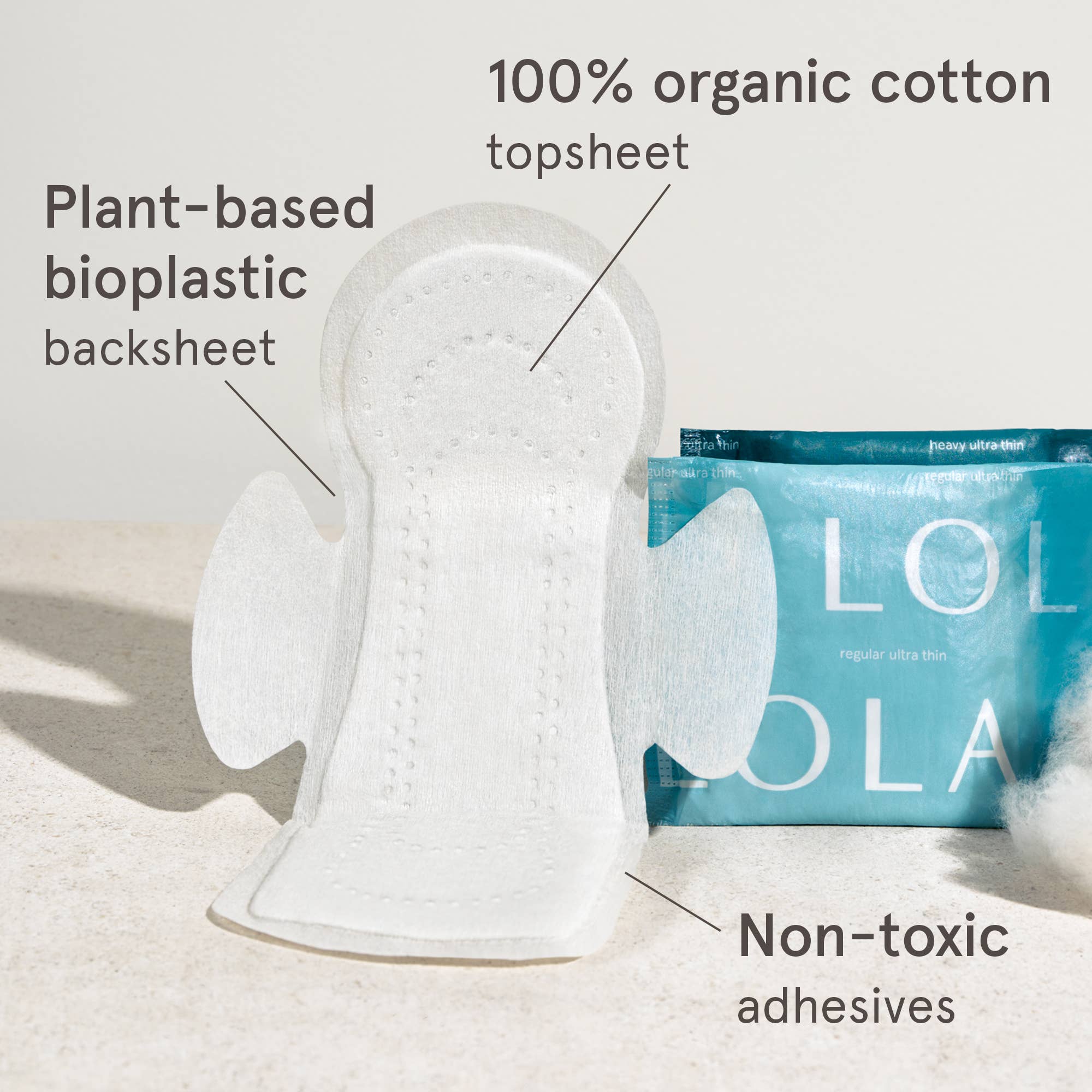 Image of LOLA - 20ct Ultra Thin Pads w/ Wings, Heavy