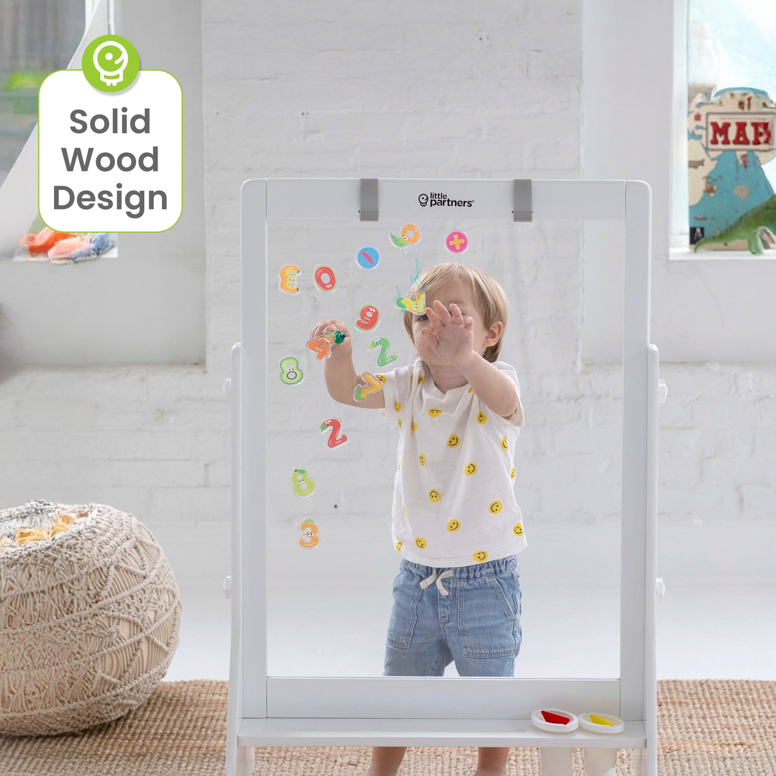 Little Partners - Peek-A-Boo Art Easel - Transparent Art Easel