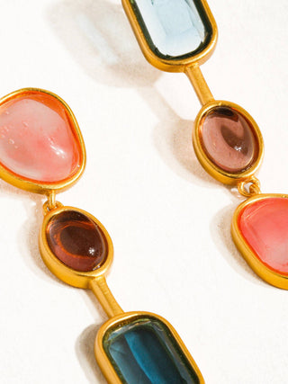 Delia 18K Gold Vintage Mismatch Drop Earring