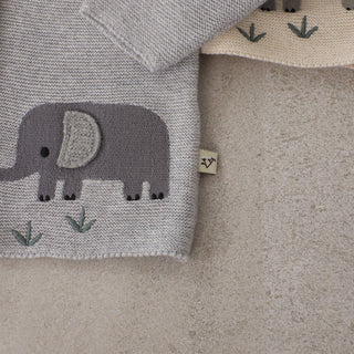 Viverano Organics - Animal Safari Embroidered Baby Cardigan Sweater (Organic)
