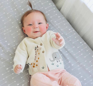Viverano Organics - Animal Safari Embroidered Baby Cardigan Sweater (Organic)
