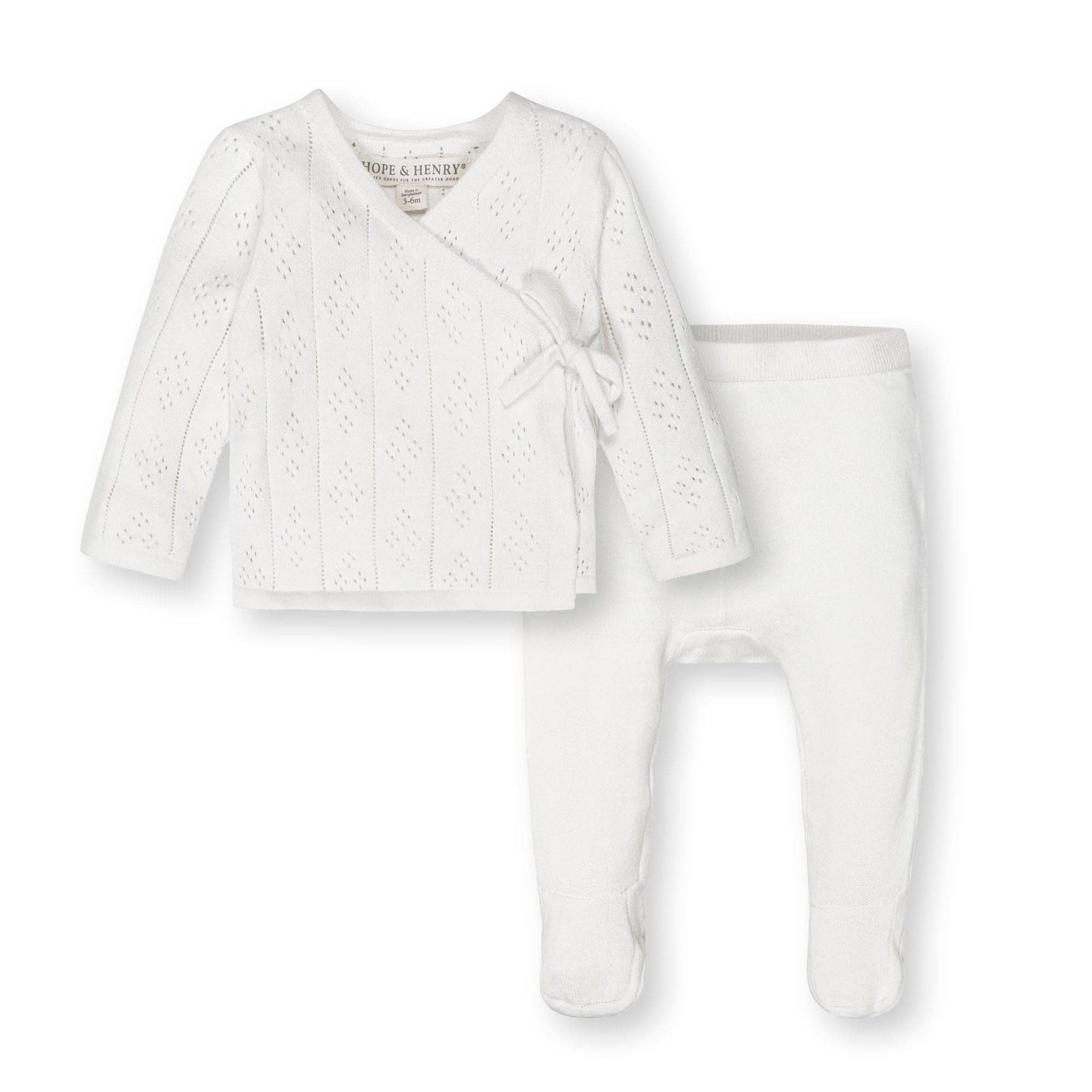 Organic Pointelle Sweater and Legging Set