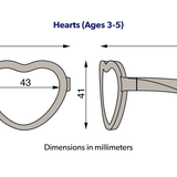 Babiators - Polarized Heart Sunglasses: Ages 3-5 / Frosted Pink