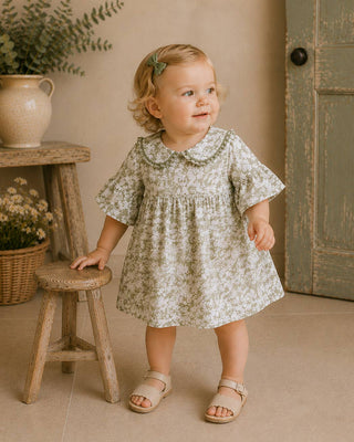 Viverano Organics - Lucille Floral Baby Dress & Bloomer (Organic Muslin)