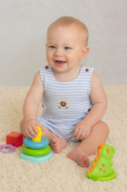 Marco and Lizzy - Baby Boy's "Baseball" Applique Sun Bubble