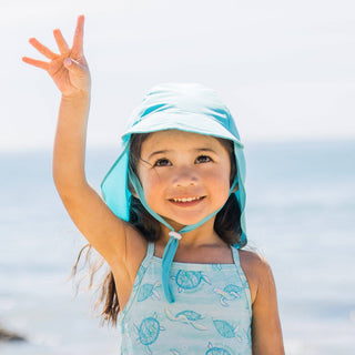 Green Sprouts - Eco Flap Kids Sun Hat UPF50+ | 2024-2023 Prints
