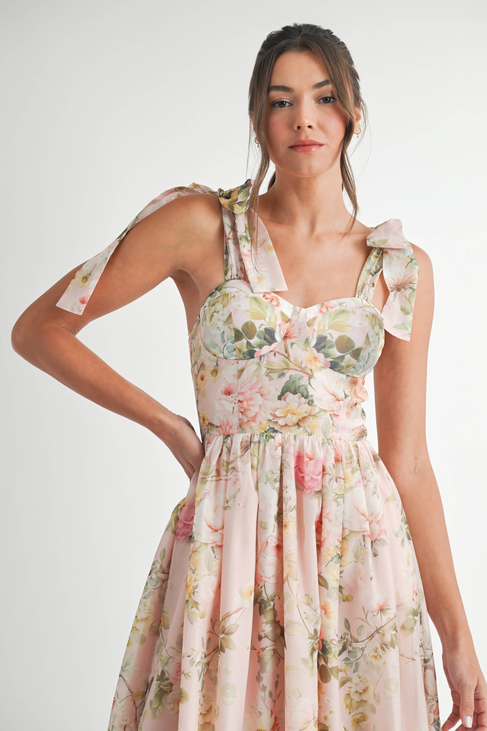Image of Floral Printed Midi Dress