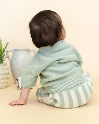 Viverano Organics - Palm Trees Embroidered Baby Shirt & Shorts Set (Organic)