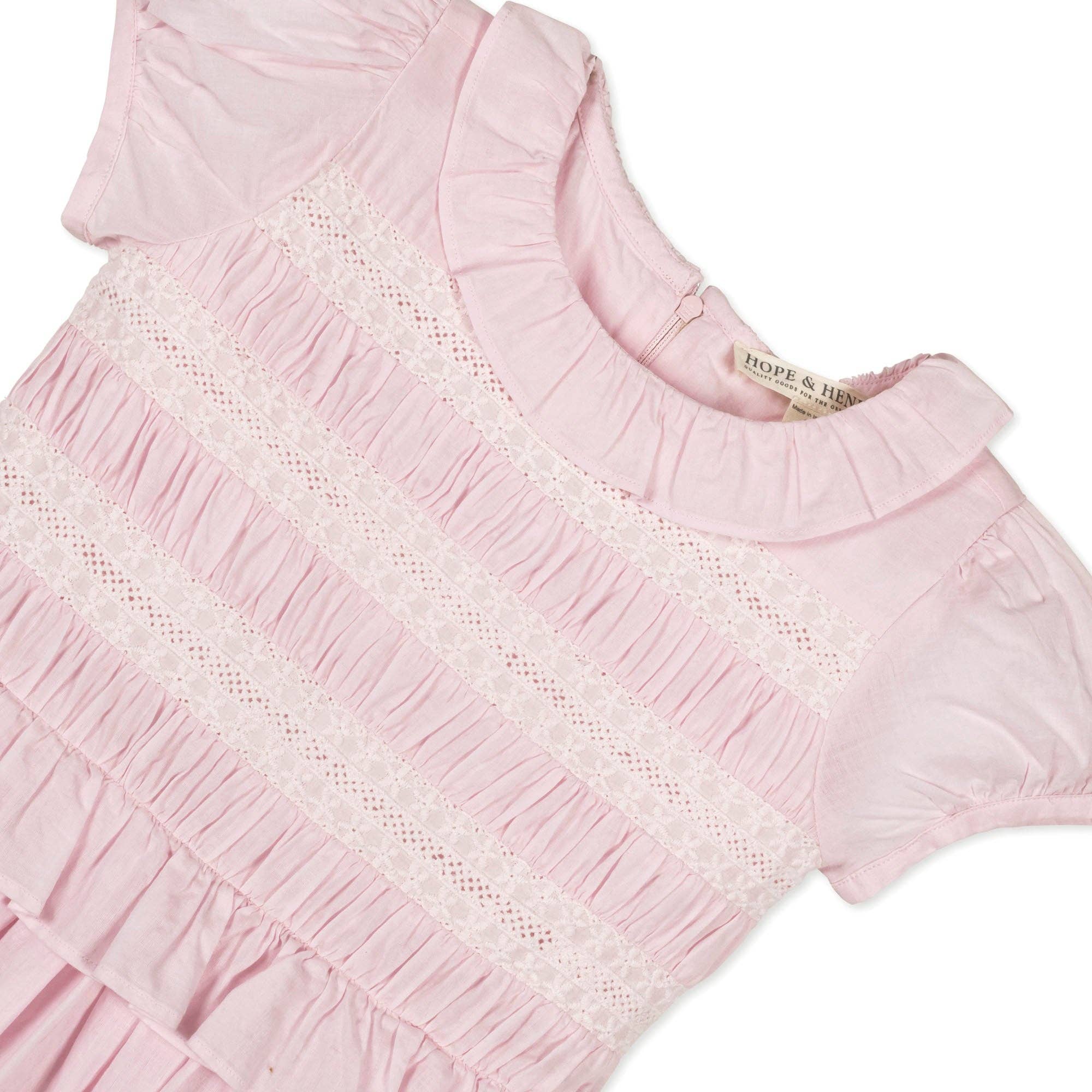 Hope and Henry - Organic Puff Sleeve Smocked Party Dress