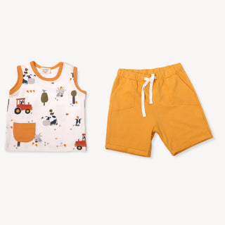 Farm Baby Playsuit Tee + Shorts Set