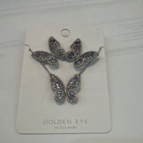 Silver Butterfly Set