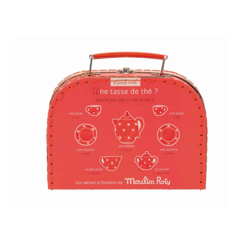 Moulin Roty - Suitcase Tea Party Ceramic Set The Big Family