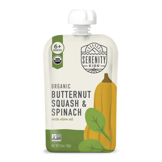 Serenity Kids Organic Butternut & Spinach with Organic Olive Oil Pouch