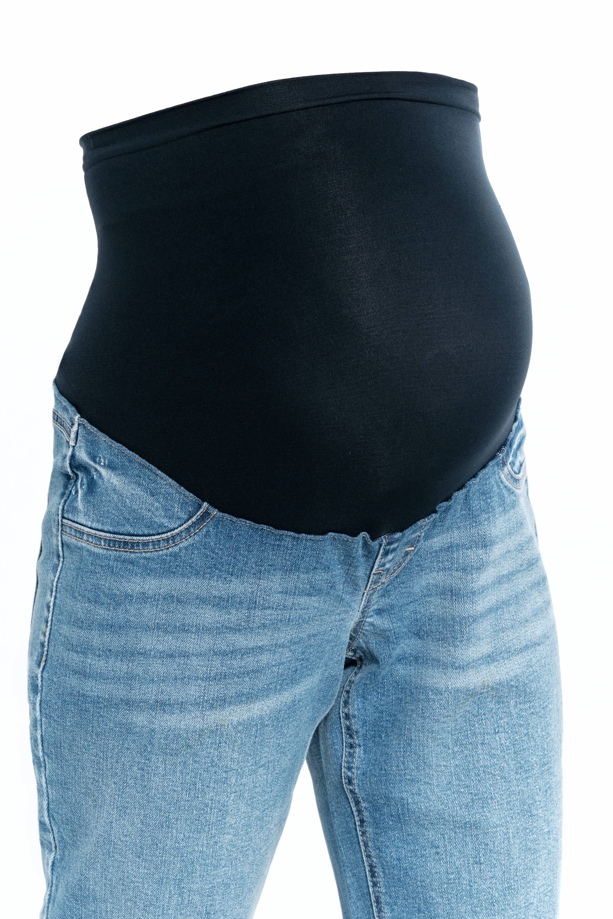 Image of 1822 Denim - Maternity 32” Relaxed Straight Leg Jean w/ Bellyband- Samuel