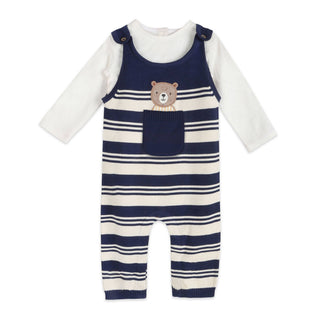Viverano Organics - Bear Pocket Knit Baby Overall Set (Organic Cotton)