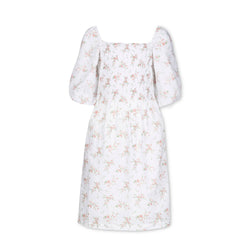 Image of Hope and Henry - Smocked Bubble Sleeve Organic Dress