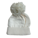 Luna + Luca Pom Beanie: Cream / 0-3m