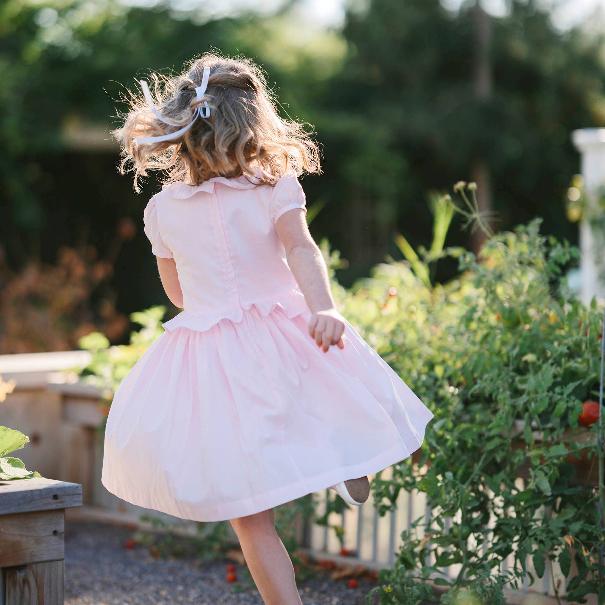 Image of Hope and Henry - Organic Puff Sleeve Smocked Party Dress