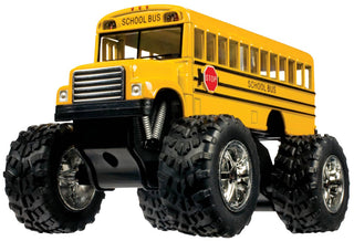 Toysmith - Monster School Bus, Pull Back Action, Die-Cast