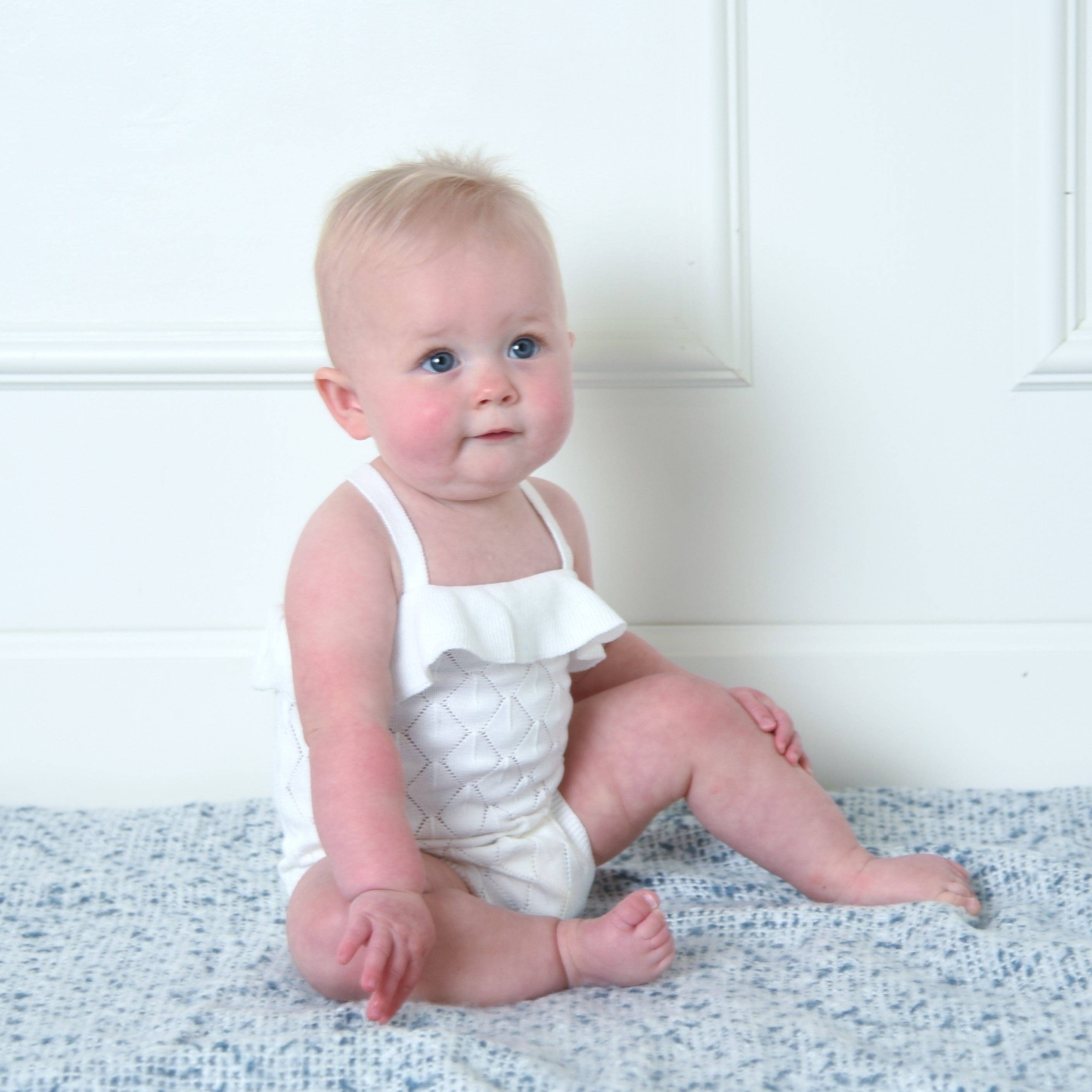 Image of Ruffle Sweater Romper