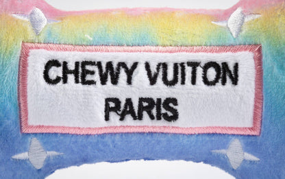 Haute Diggity Dog - Pink Ombre Chewy Vuiton Bone Squeaker Dog Toy: Small / Mini