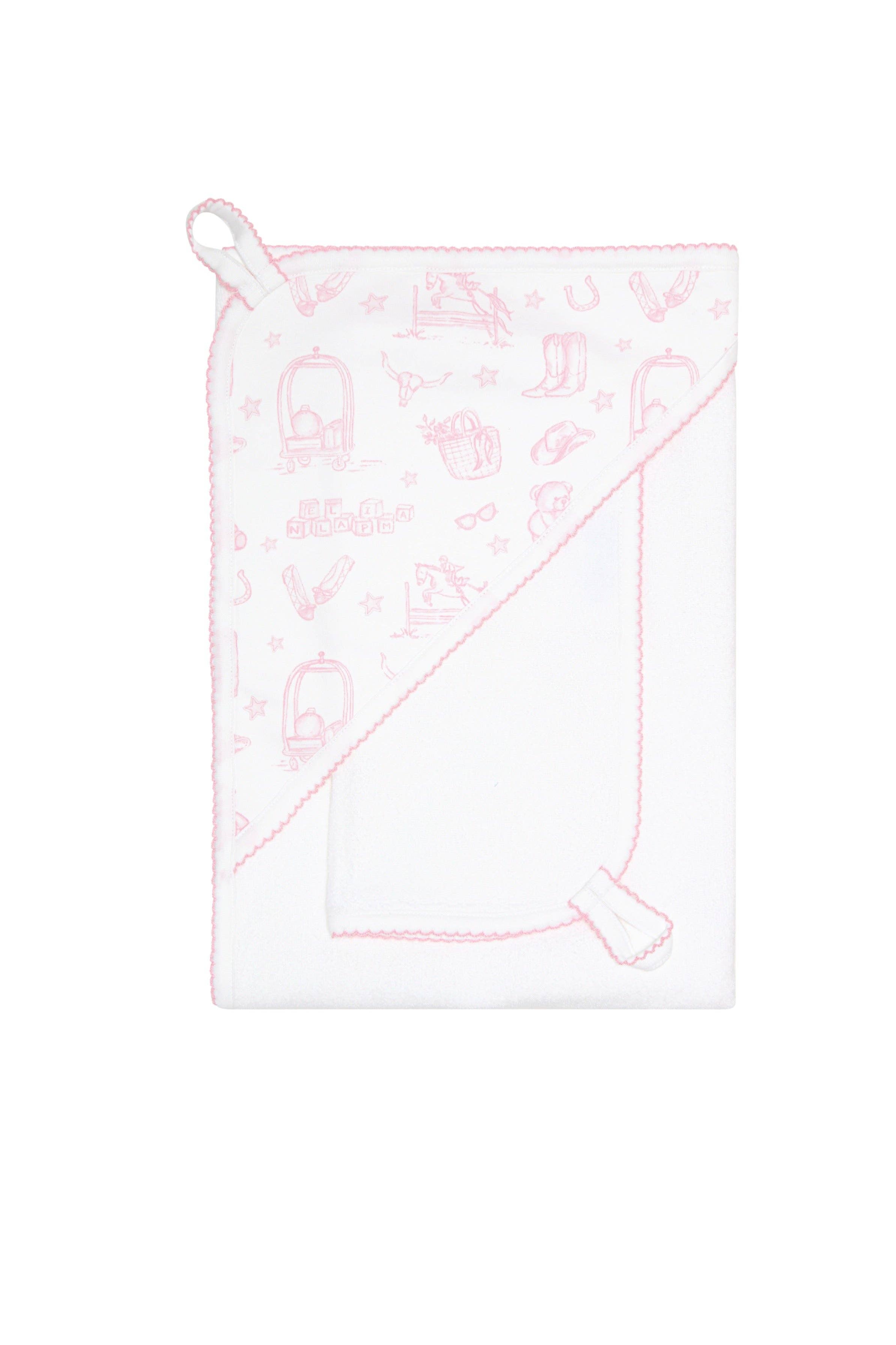 Nellapima - Pink Lone Star Toile Towel