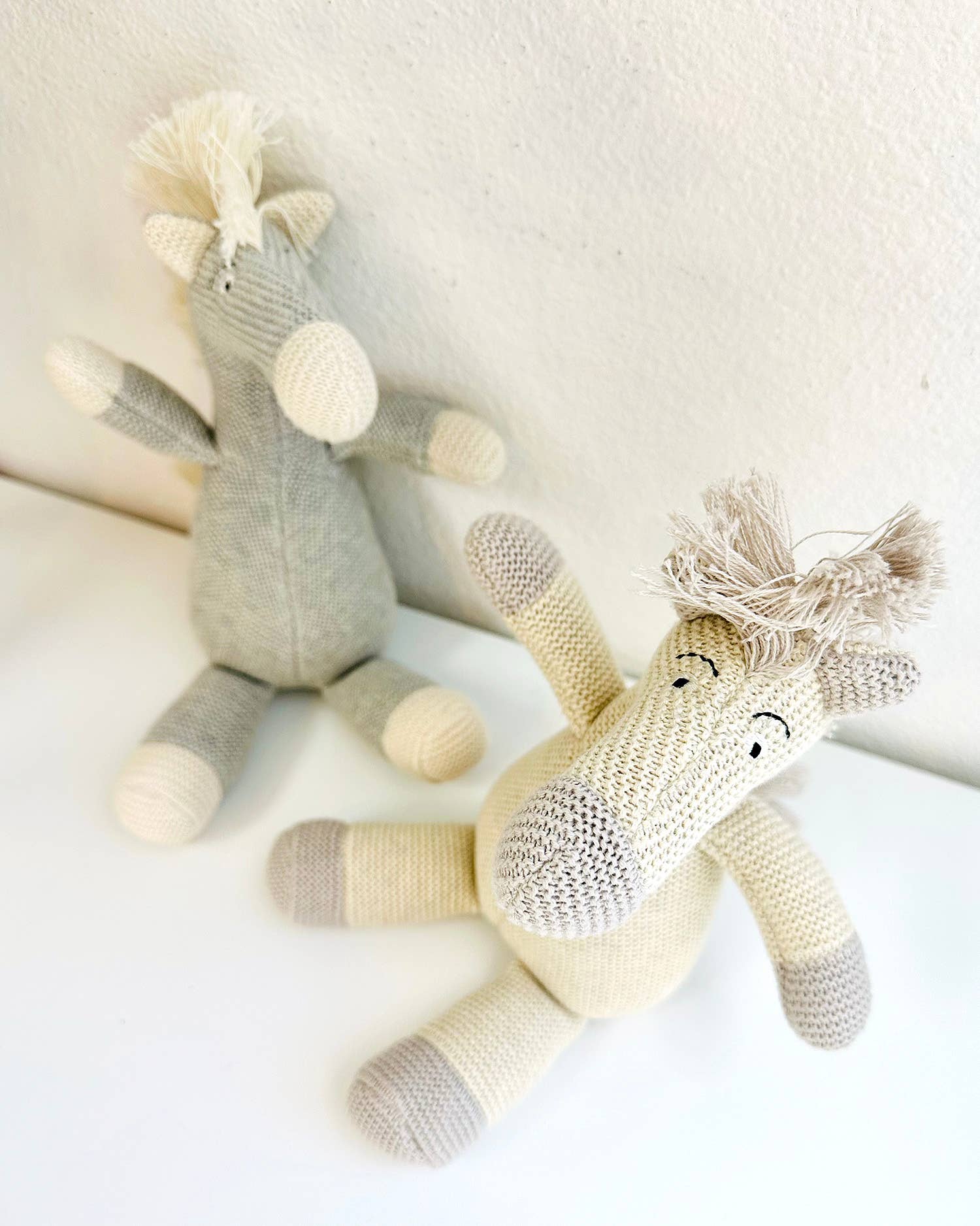 Image of Viverano Organics - Horse Knit Stuffed Animal Soft Baby Toy (Organic Cotton)