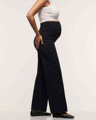 Wide Leg Overbelly Maternity Leggings