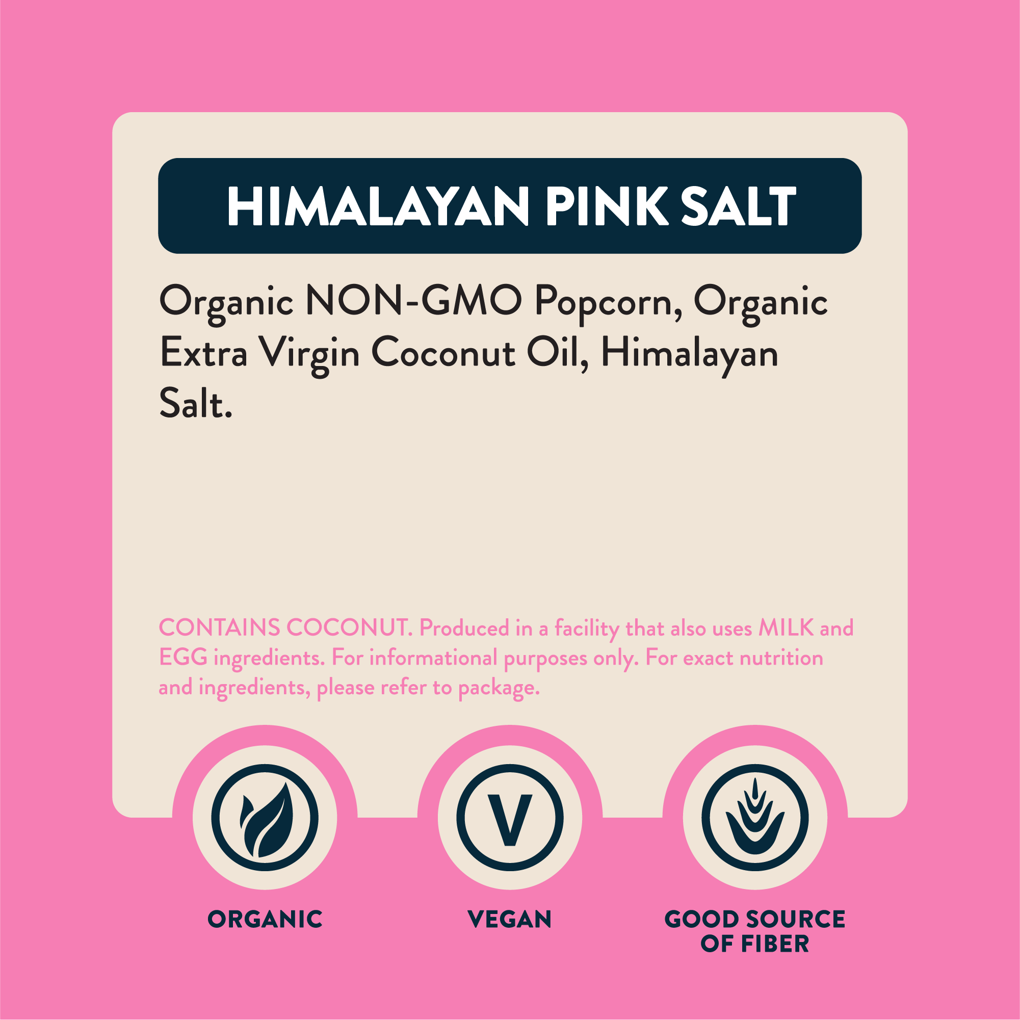 LesserEvil - Organic Popcorn, Himalayan Pink 4.6 oz