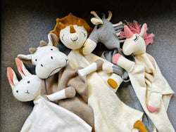 Image of Bunny -Organic Baby Lovey Security Knit Blanket Cuddle Cloth