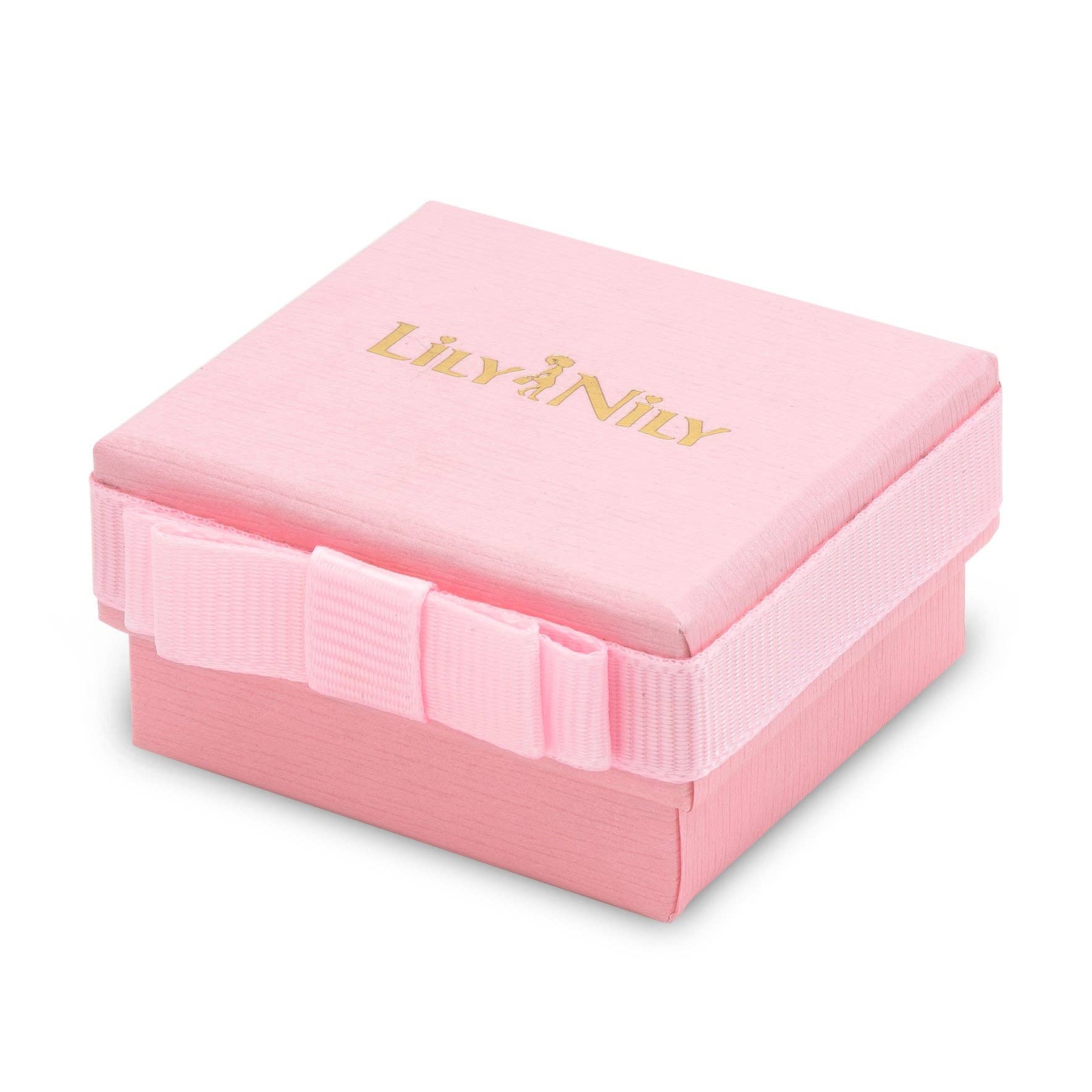 Image of CZ Double Hearts Necklace - 2-Tone Pink