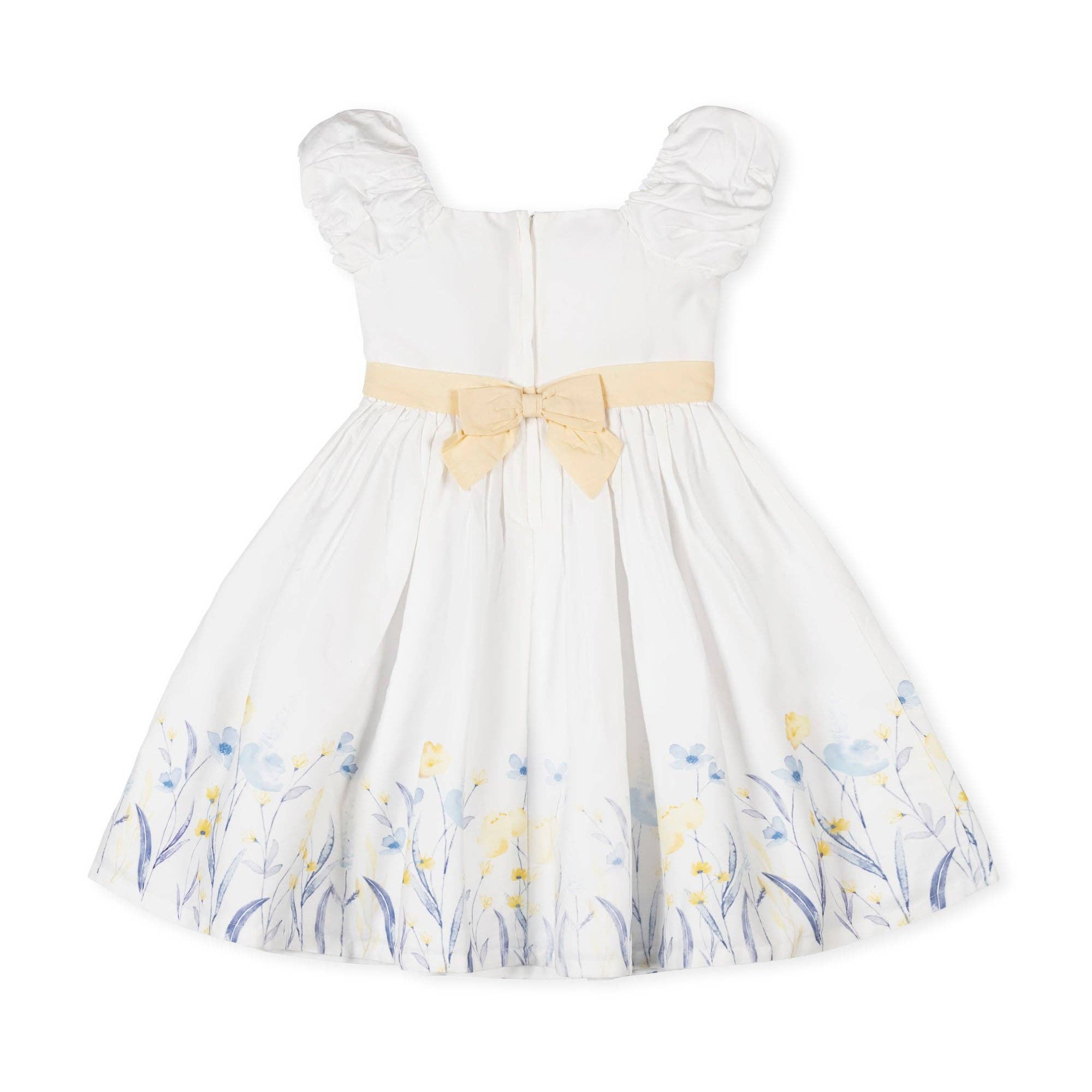 Hope and Henry - Organic Puff Sleeve Sateen Dress